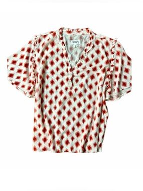 Candace Cameron Bure Ikat Print Blouse